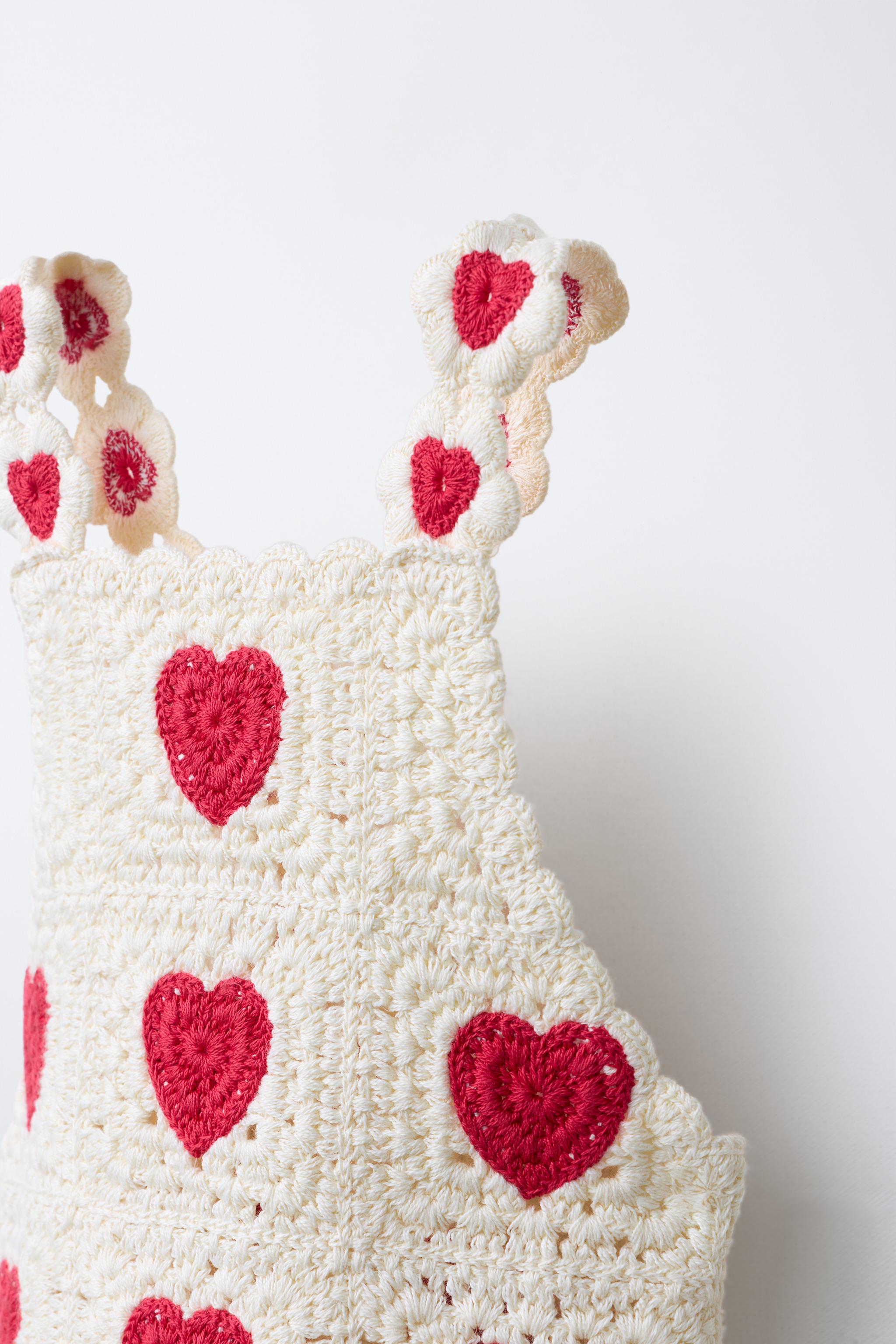 BODY EN MAILLE CROCHET CŒURS